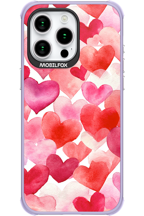 Water Painted Heart - Apple iPhone 15 Pro Max