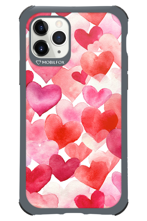 Water Painted Heart - Apple iPhone 11 Pro