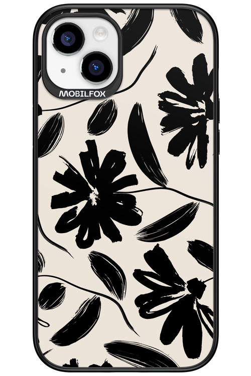 Monochrome Flowerss - Apple iPhone 15 Plus
