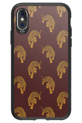 Burgundy Leopard Pattern - Apple iPhone XS