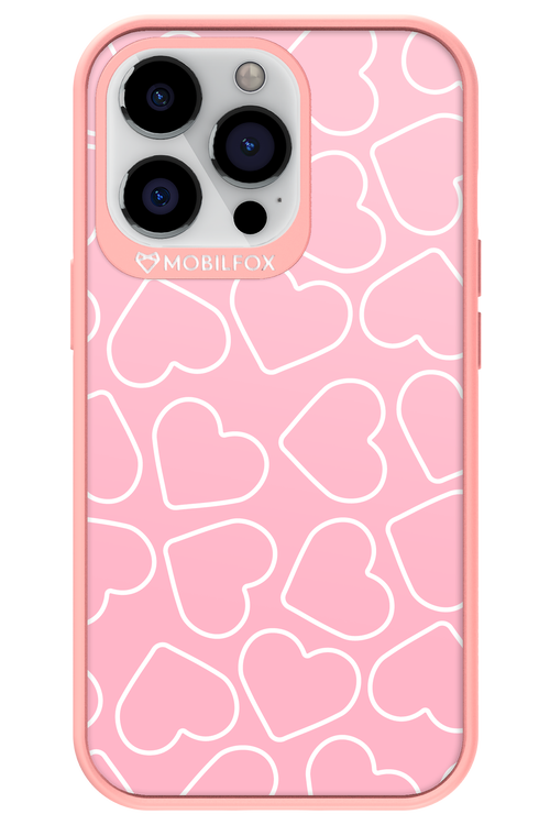 Line Heart Pink - Apple iPhone 13 Pro