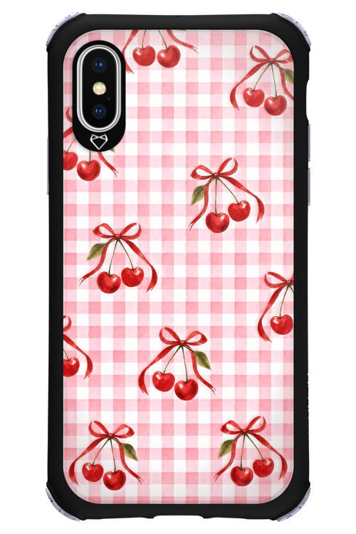 Pink Cherry Checked 2.0 - Apple iPhone XS