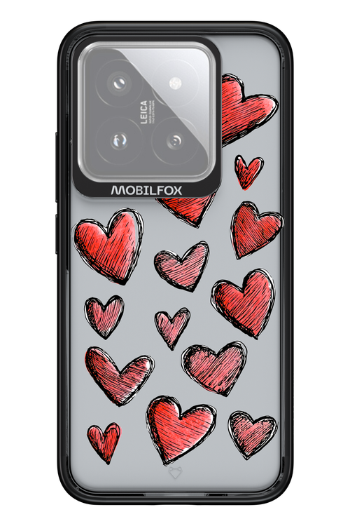Red Love Transparent - Xiaomi 14