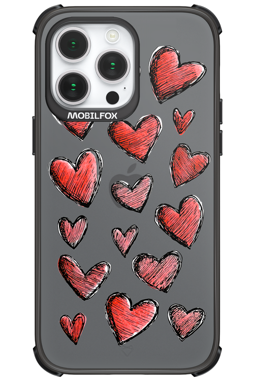 Red Love Transparent - Apple iPhone 14 Pro Max