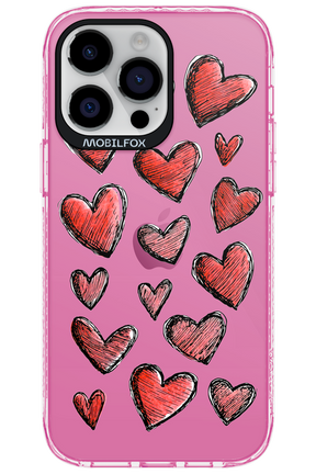 Red Love Transparent - Apple iPhone 14 Pro Max