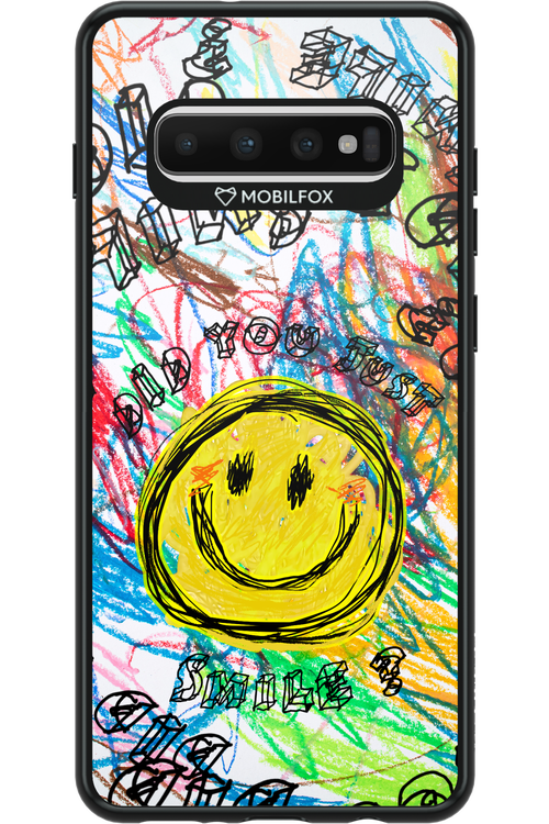 Crayon Smiley Colorful - Samsung Galaxy S10+