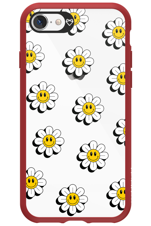 Smiley Flowers Transparent - Apple iPhone 8