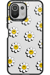 Smiley Flowers Transparent - Xiaomi Mi 11 Lite (2021)