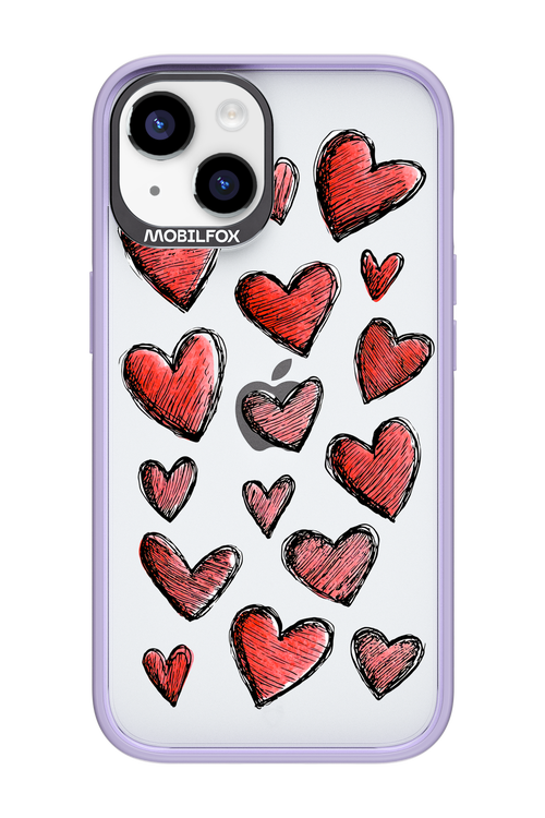 Red Love Transparent - Apple iPhone 14