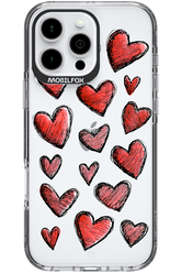 Red Love Transparent - Apple iPhone 16 Pro Max