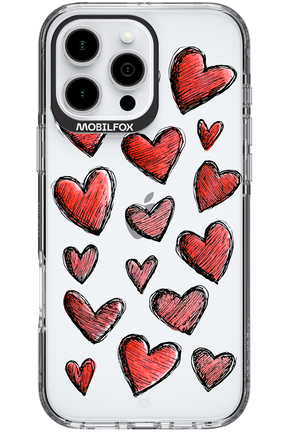 Red Love Transparent - Apple iPhone 16 Pro Max