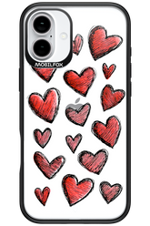 Red Love Transparent - Apple iPhone 16 Plus