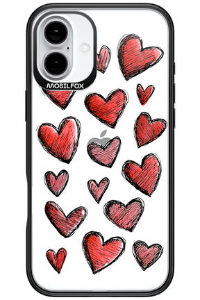 Red Love Transparent - Apple iPhone 16 Plus