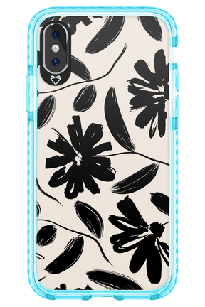 Monochrome Flowerss - Apple iPhone X