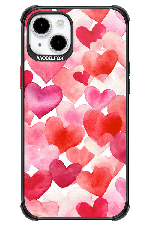 Water Painted Heart - Apple iPhone 15 Plus