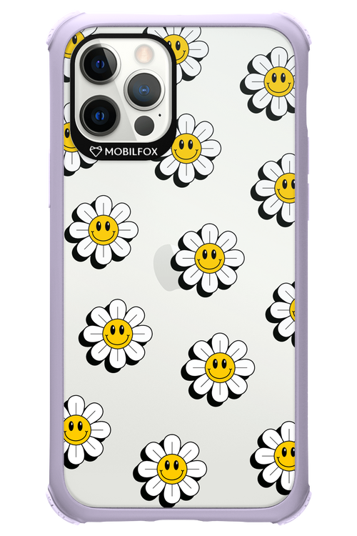 Smiley Flowers Transparent - Apple iPhone 12 Pro