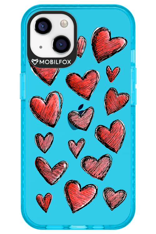 Red Love Transparent - Apple iPhone 13