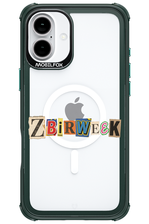 Zbirweek (transparent) 2.0 - Apple iPhone 16 Plus