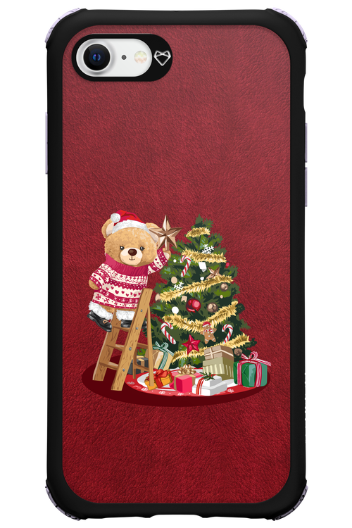 Christmas Bear (Burgundy) - Apple iPhone SE 2022