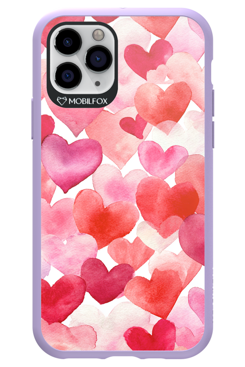 Water Painted Heart - Apple iPhone 11 Pro