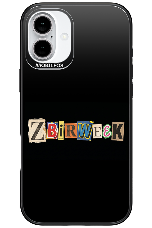 Zbirweek (black) 2.0 - Apple iPhone 16 Plus