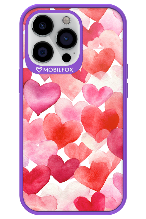 Water Painted Heart - Apple iPhone 13 Pro