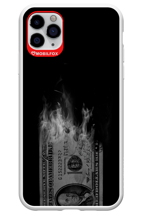 Money Burn B&W - Apple iPhone 11 Pro Max