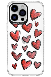 Red Love Transparent - Apple iPhone 14 Pro Max