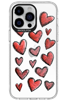 Red Love Transparent - Apple iPhone 14 Pro Max