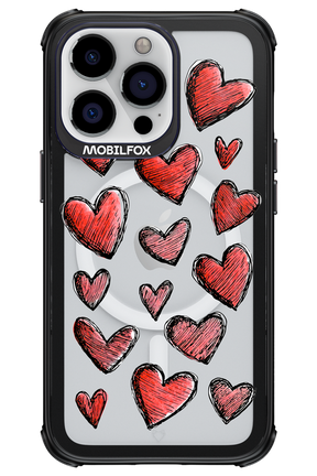 Red Love Transparent - Apple iPhone 13 Pro