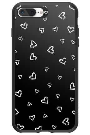 Monochrome Hearts 2.0 - Apple iPhone 8 Plus