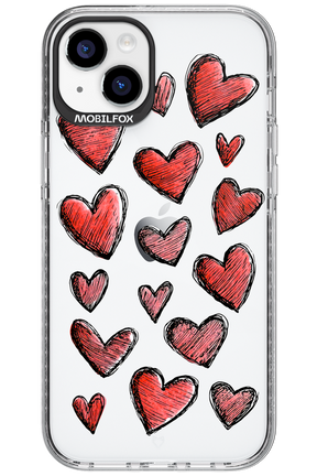 Red Love Transparent - Apple iPhone 15 Plus