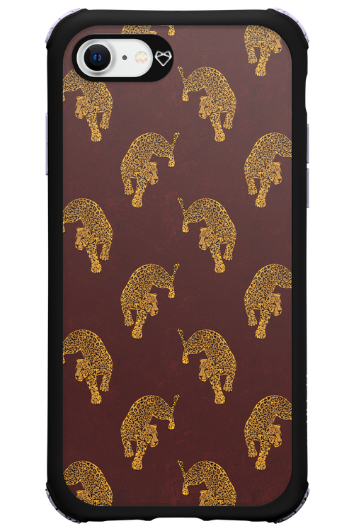 Burgundy Leopard Pattern - Apple iPhone SE 2020
