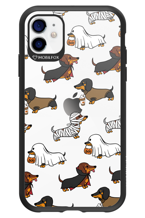 Scary Dachshund (Transparent) - Apple iPhone 11