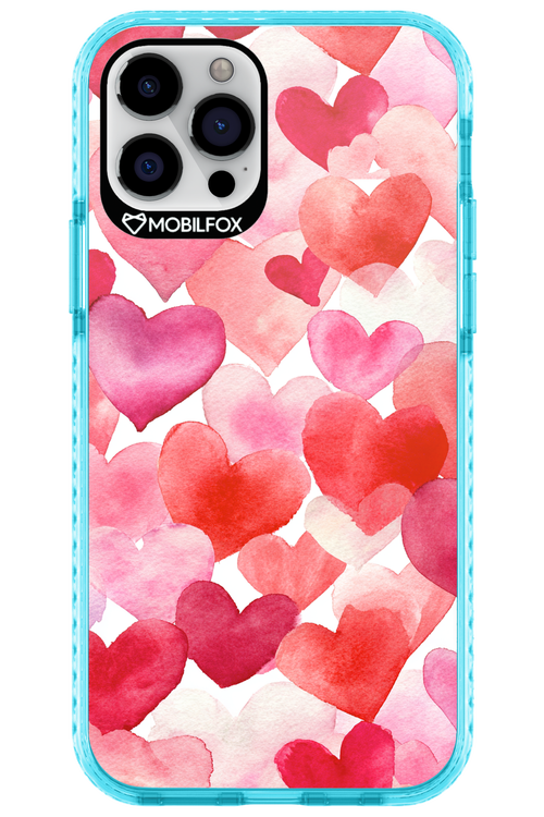 Water Painted Heart - Apple iPhone 12 Pro