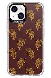 Burgundy Leopard Pattern - Apple iPhone 13 Mini