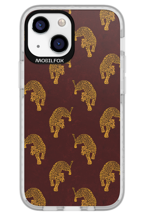Burgundy Leopard Pattern - Apple iPhone 13 Mini