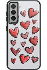 Red Love Transparent - Samsung Galaxy S21