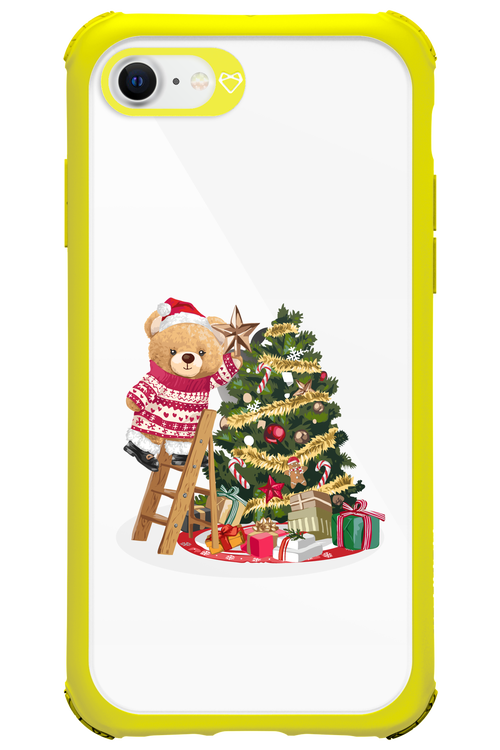 Christmas Bear (Transparent) - Apple iPhone SE 2020