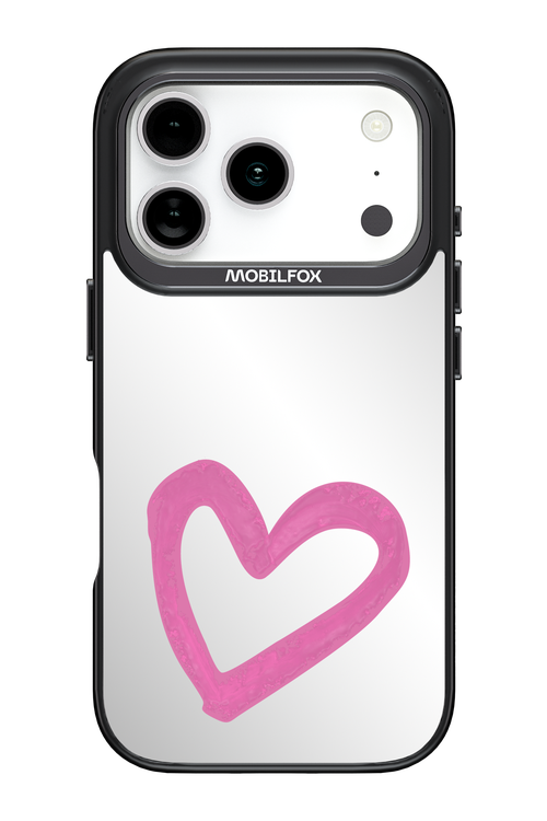 Pink Heart Mirror 2.0 - Apple iPhone 17 Pro