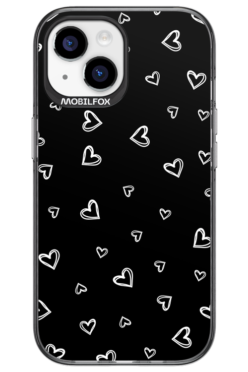 Monochrome Hearts 2.0 - Apple iPhone 15