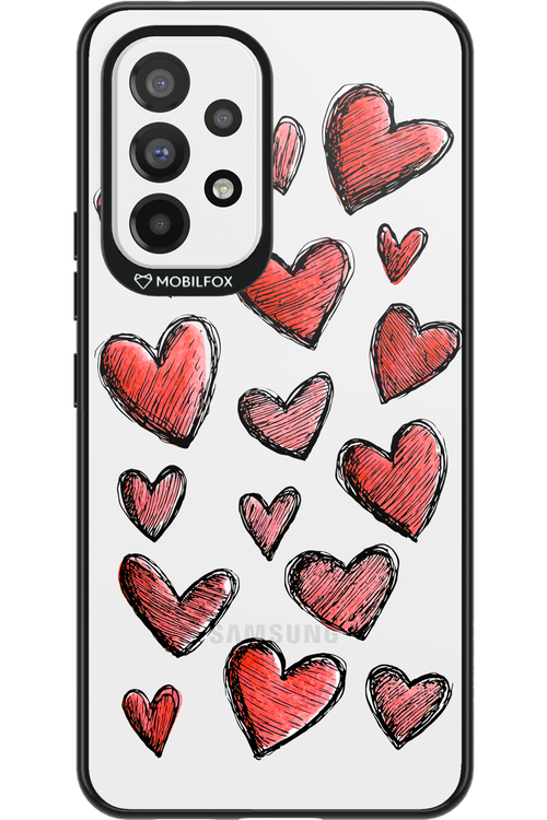 Red Love Transparent - Samsung Galaxy A53