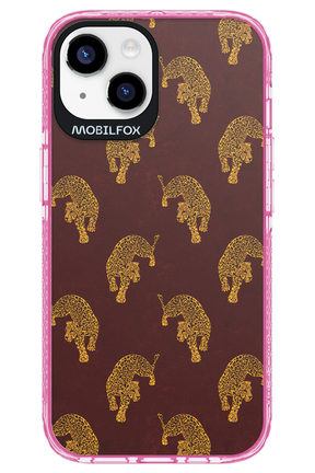 Burgundy Leopard Pattern - Apple iPhone 14