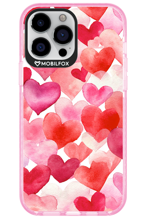 Water Painted Heart - Apple iPhone 13 Pro Max