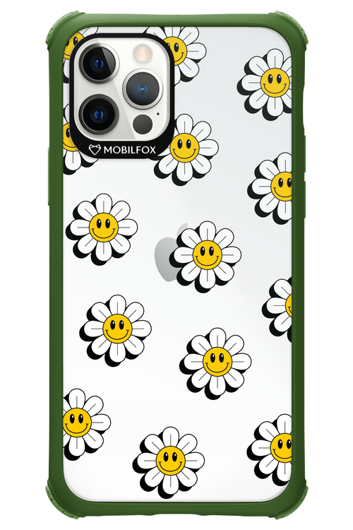 Smiley Flowers Transparent - Apple iPhone 12 Pro