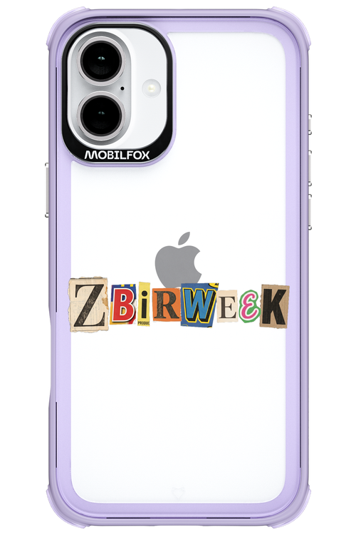 Zbirweek (transparent) 2.0 - Apple iPhone 16 Plus