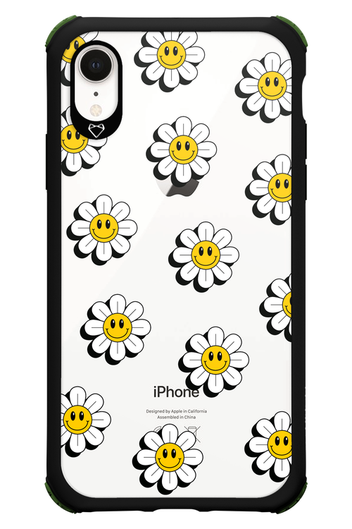 Smiley Flowers Transparent - Apple iPhone XR