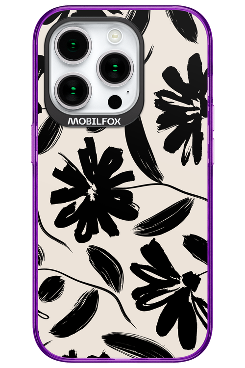 Monochrome Flowerss - Apple iPhone 15 Pro