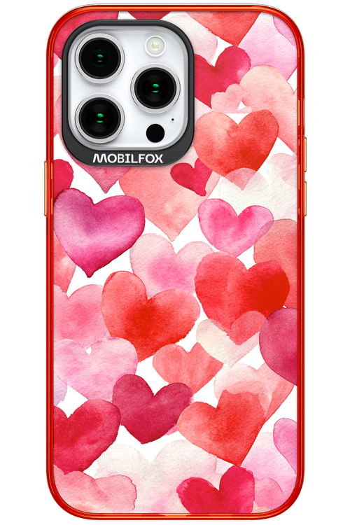 Water Painted Heart - Apple iPhone 15 Pro Max