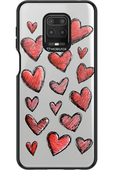 Red Love Transparent - Xiaomi Redmi Note 9 Pro